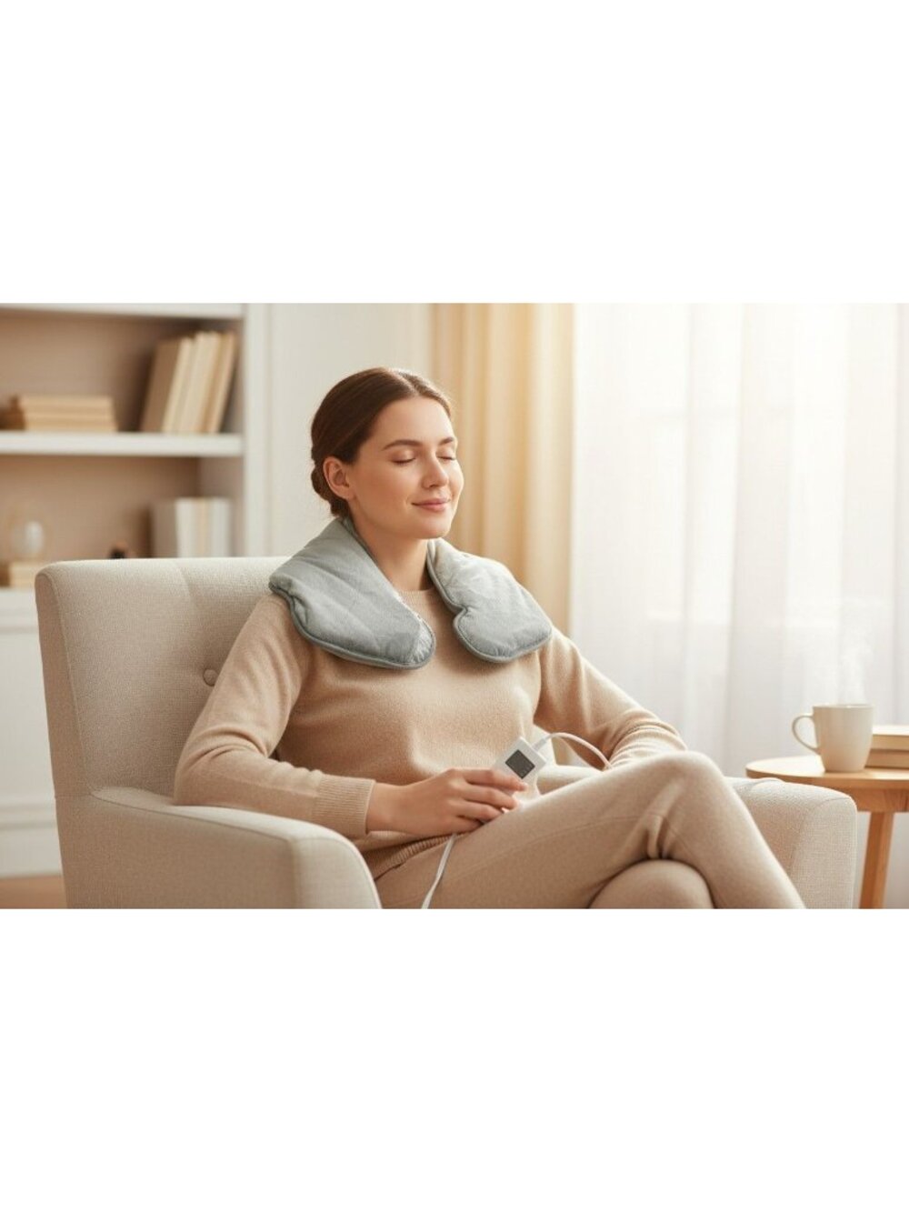Heating Pad With Digital Controller 75W For Neck & Shoulder Relief Model HP4555C
